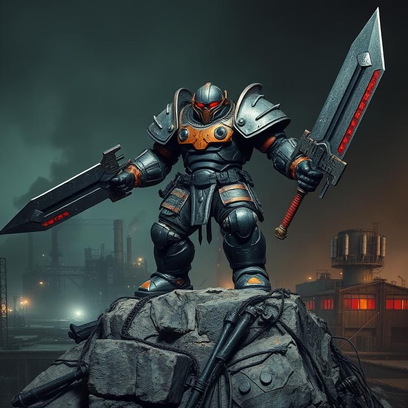 industrial style AI art