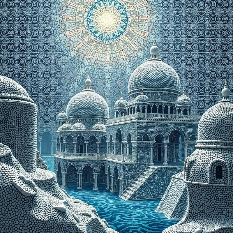 dot work style AI art