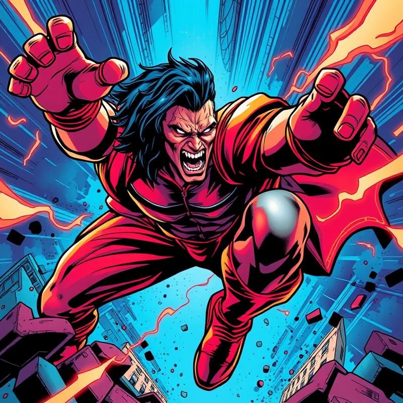 comic book style AI art