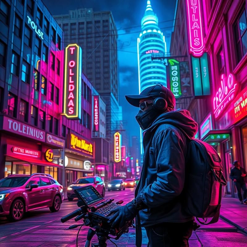 synthwave style AI art