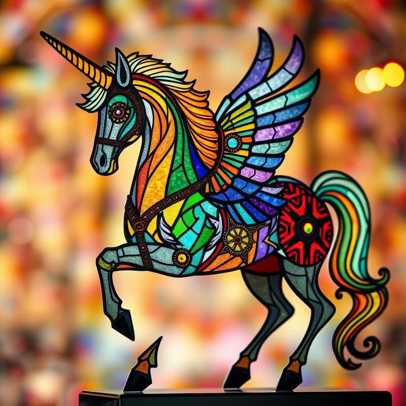 stained glass style AI art