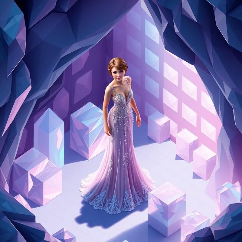 isometric style AI art