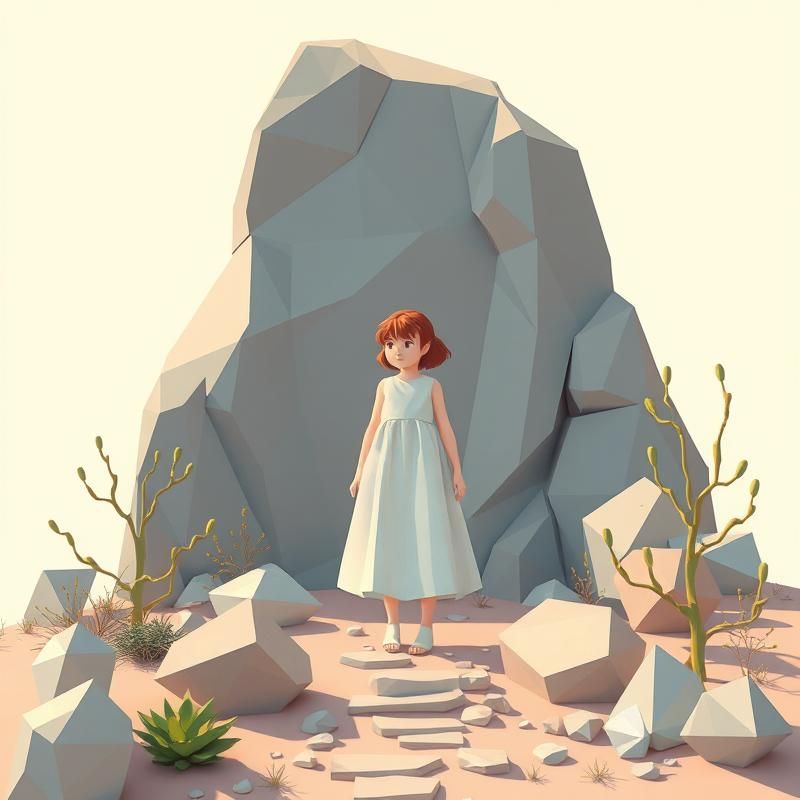 low poly style AI art