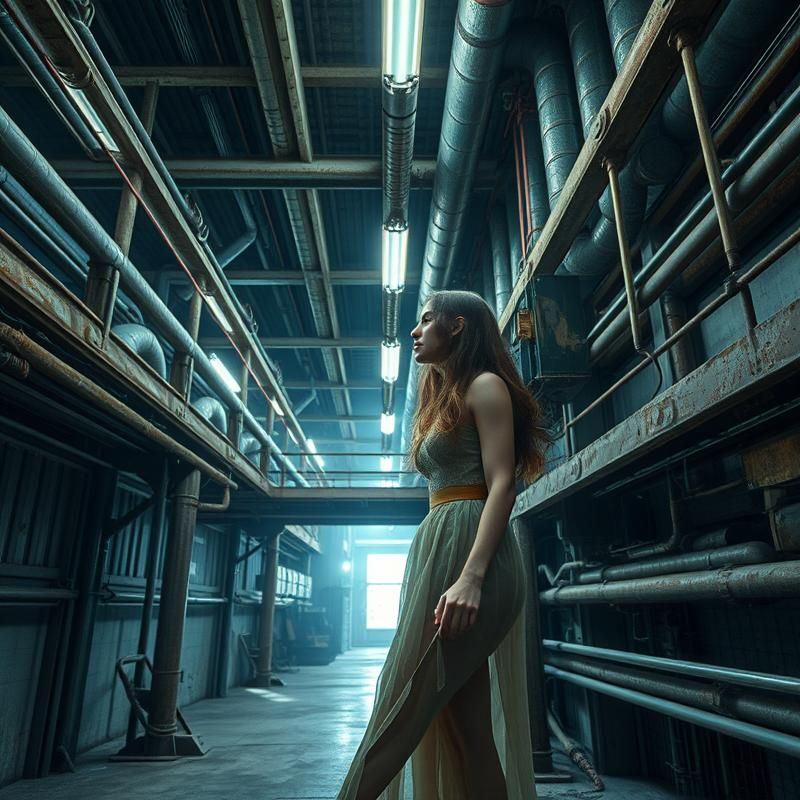 industrial style AI art