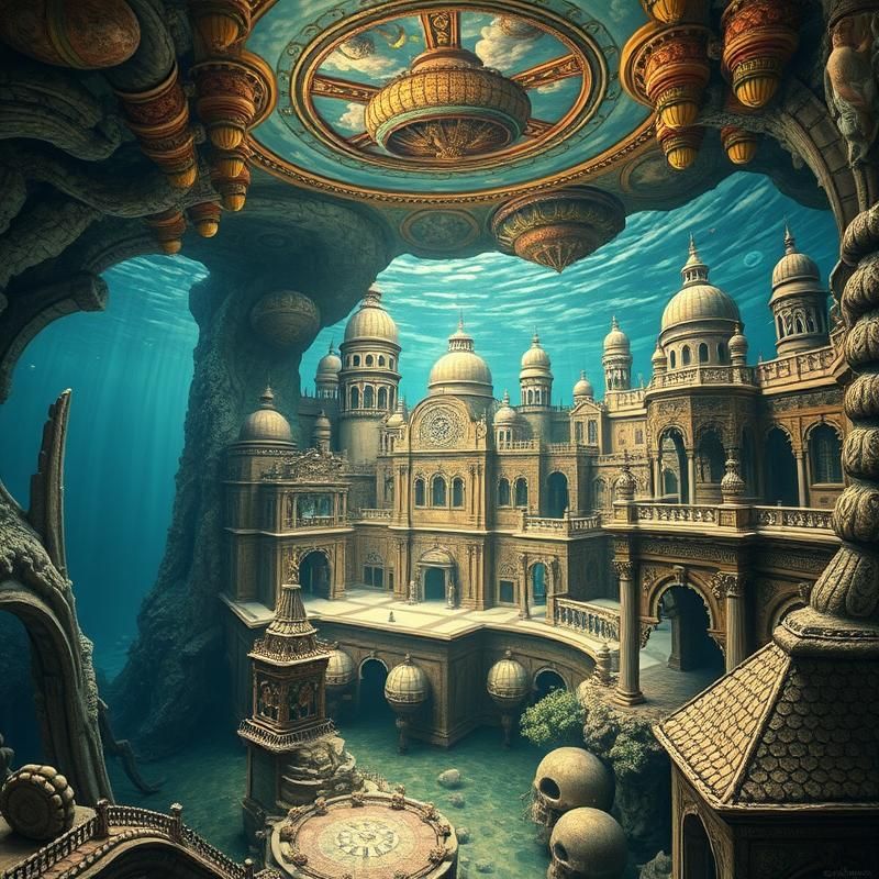 trompe l'oeil style AI art