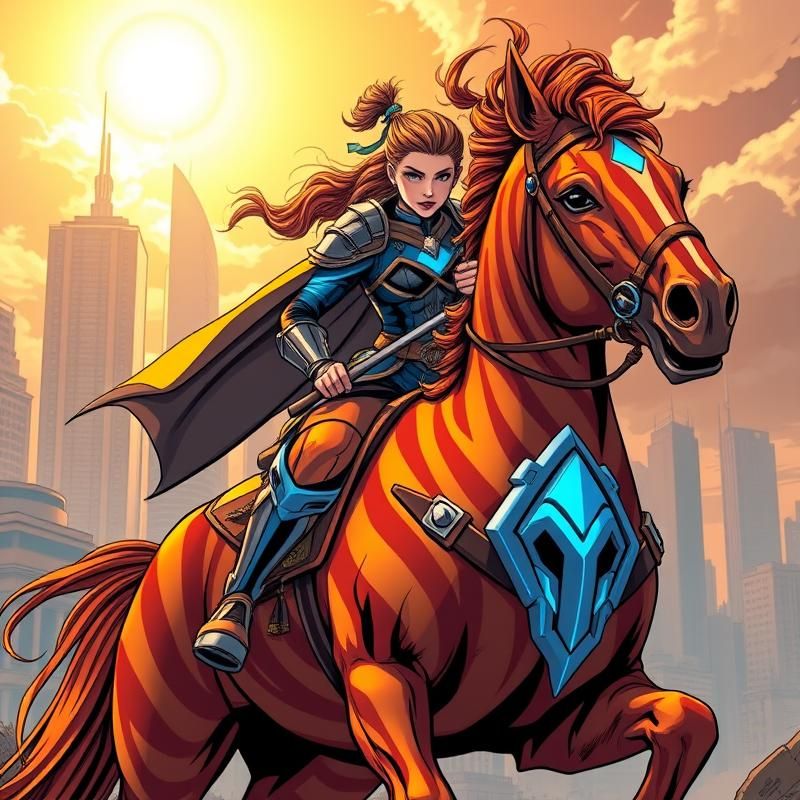 comic book style AI art
