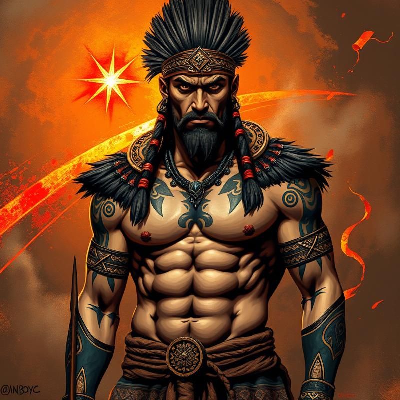 tribal style AI art