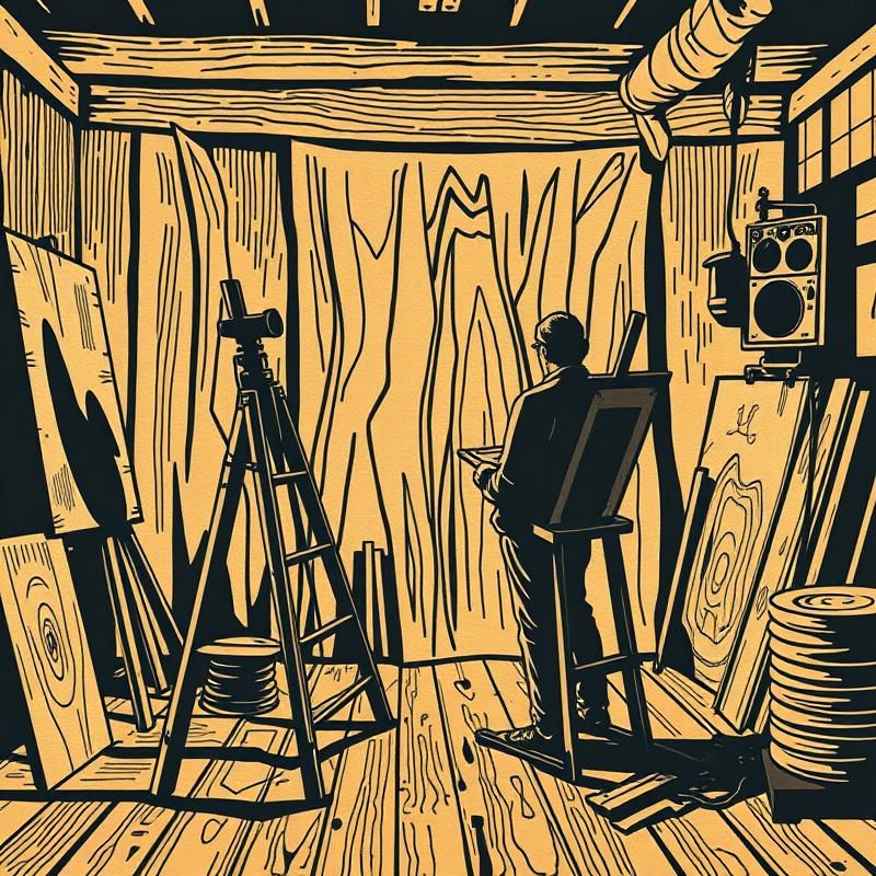 woodcut style AI art