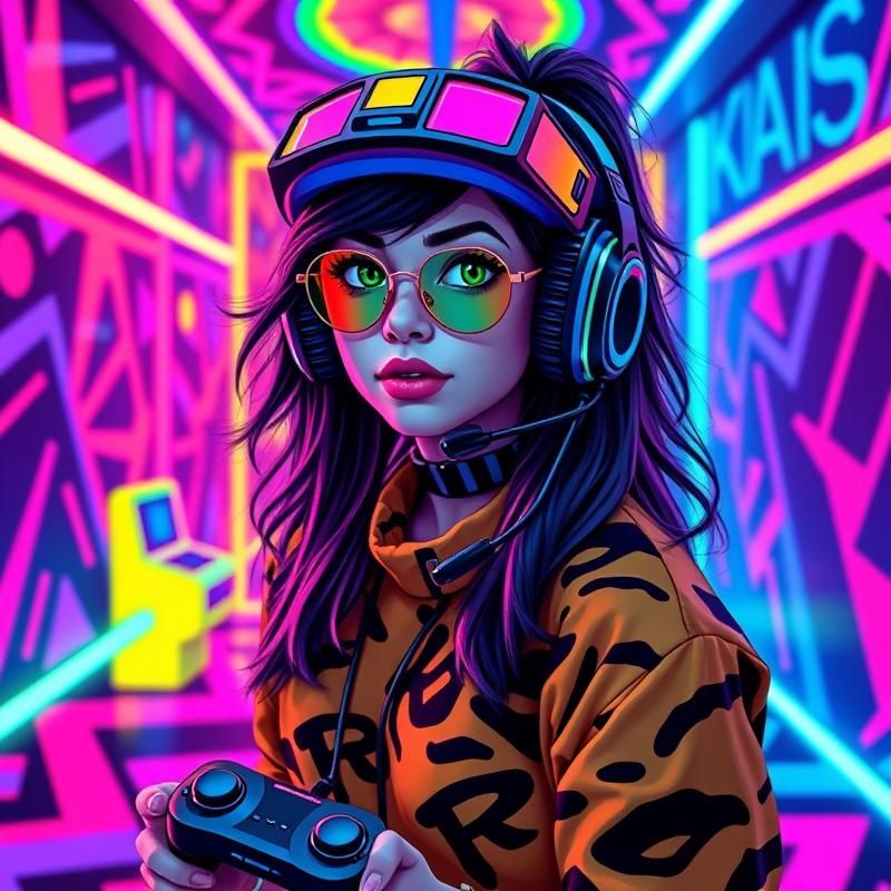memphis design style AI art