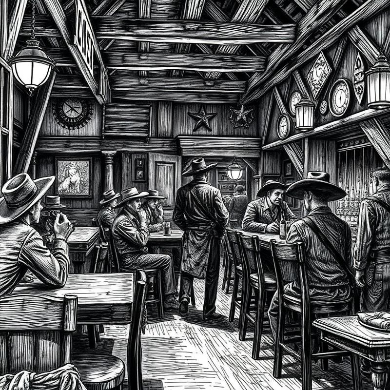 cross-hatching style AI art