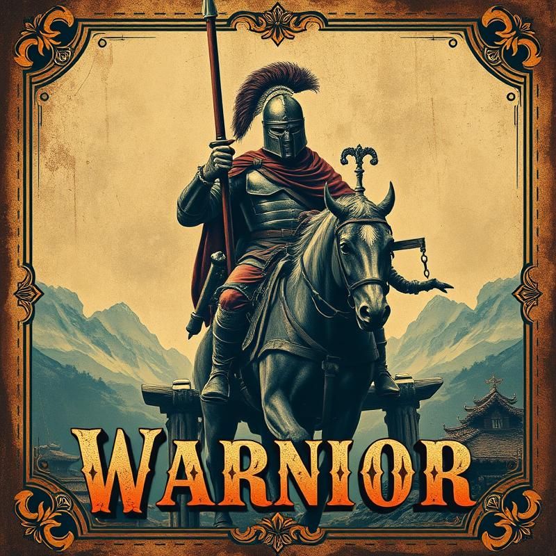 vintage poster style AI art