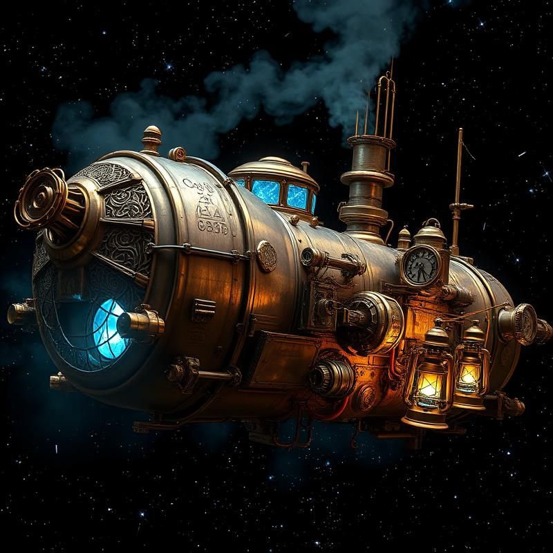 steampunk style AI art