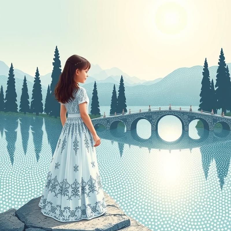 dot work style AI art
