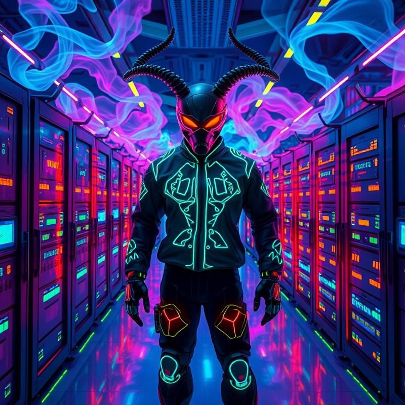 neon art style AI art
