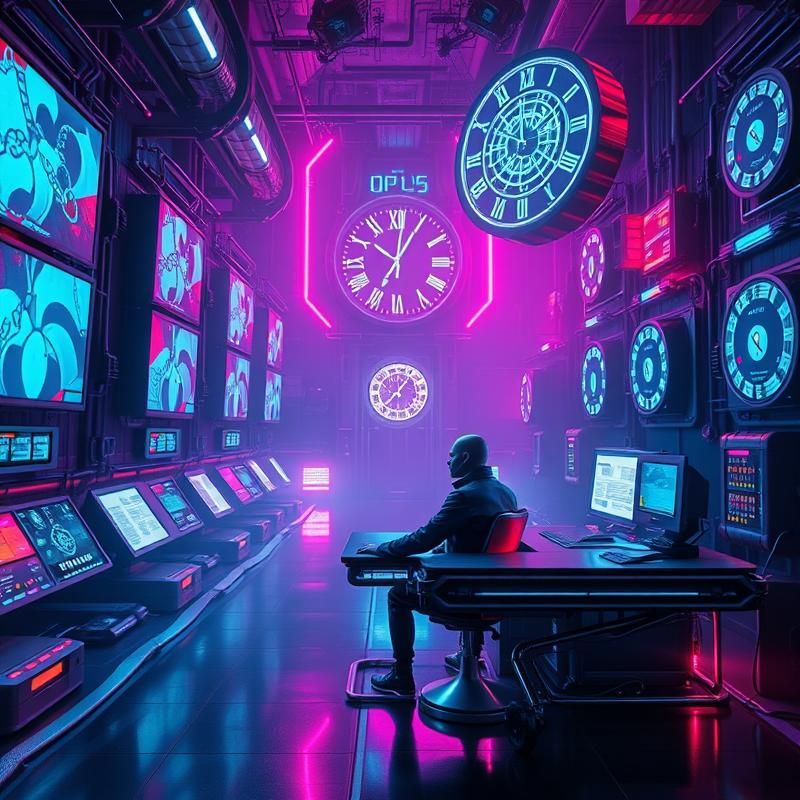 synthwave style AI art