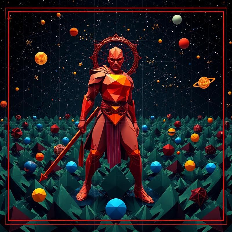 geometric style AI art