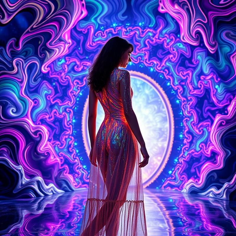 psychedelic style AI art