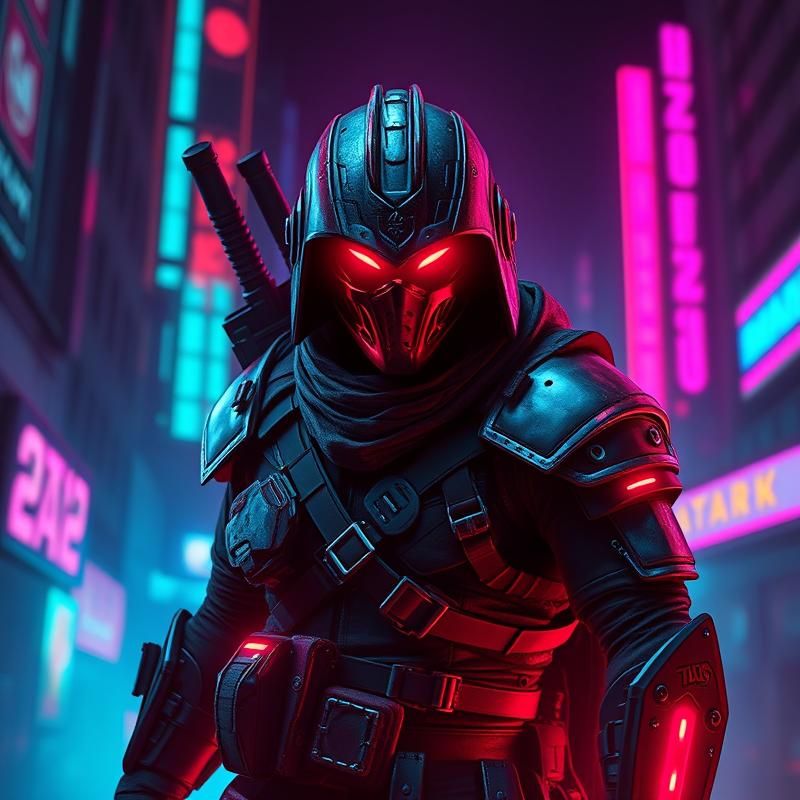 synthwave style AI art