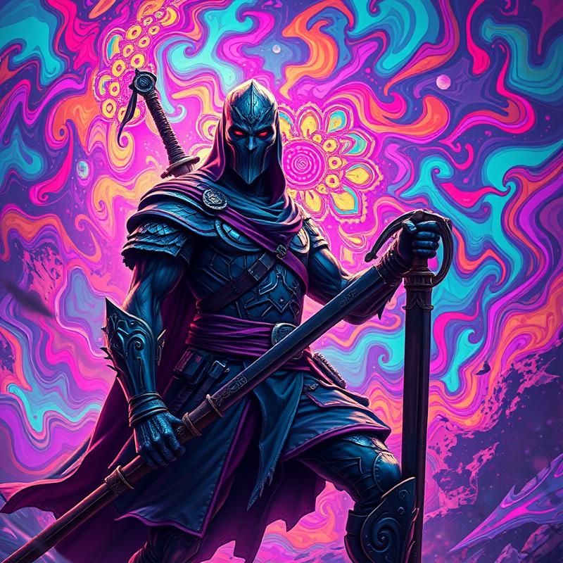 psychedelic style AI art