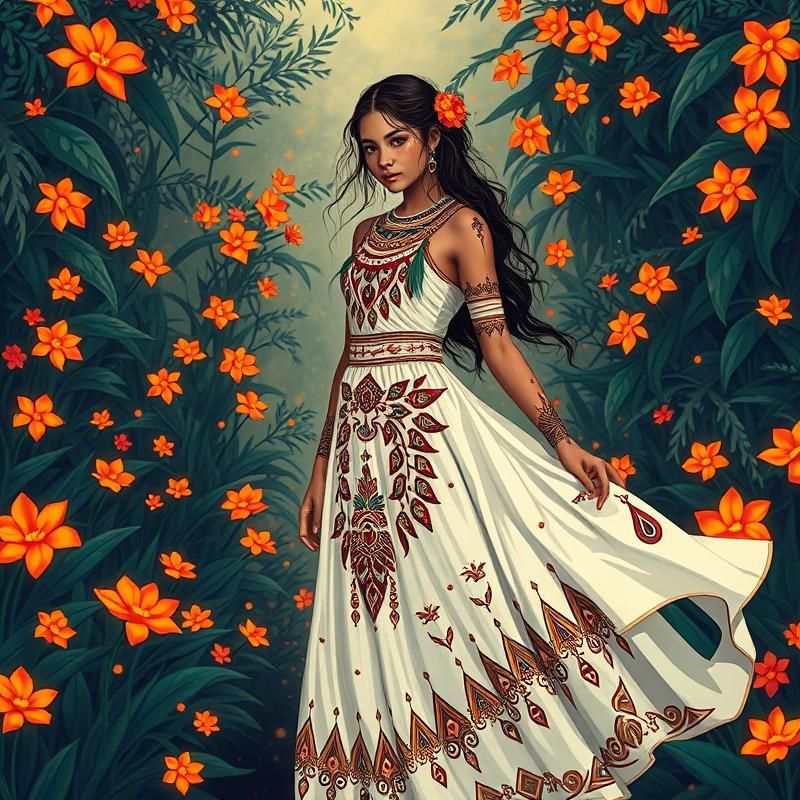 tribal style AI art