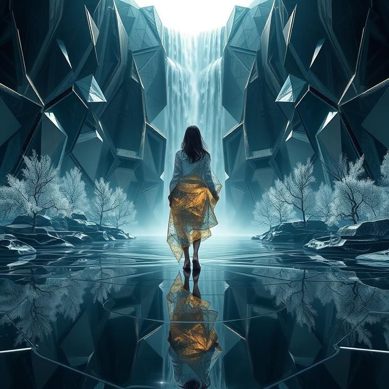 geometric style AI art