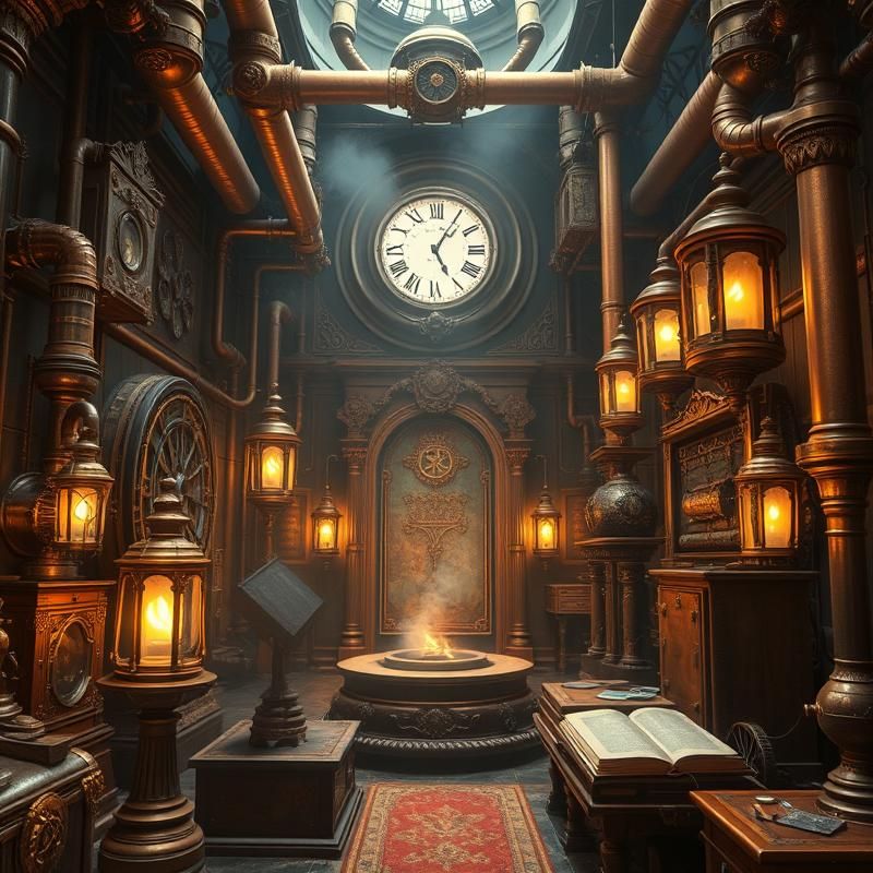 steampunk style AI art