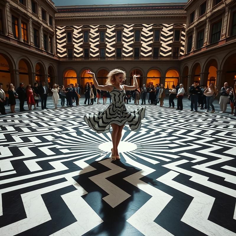 op art style AI art