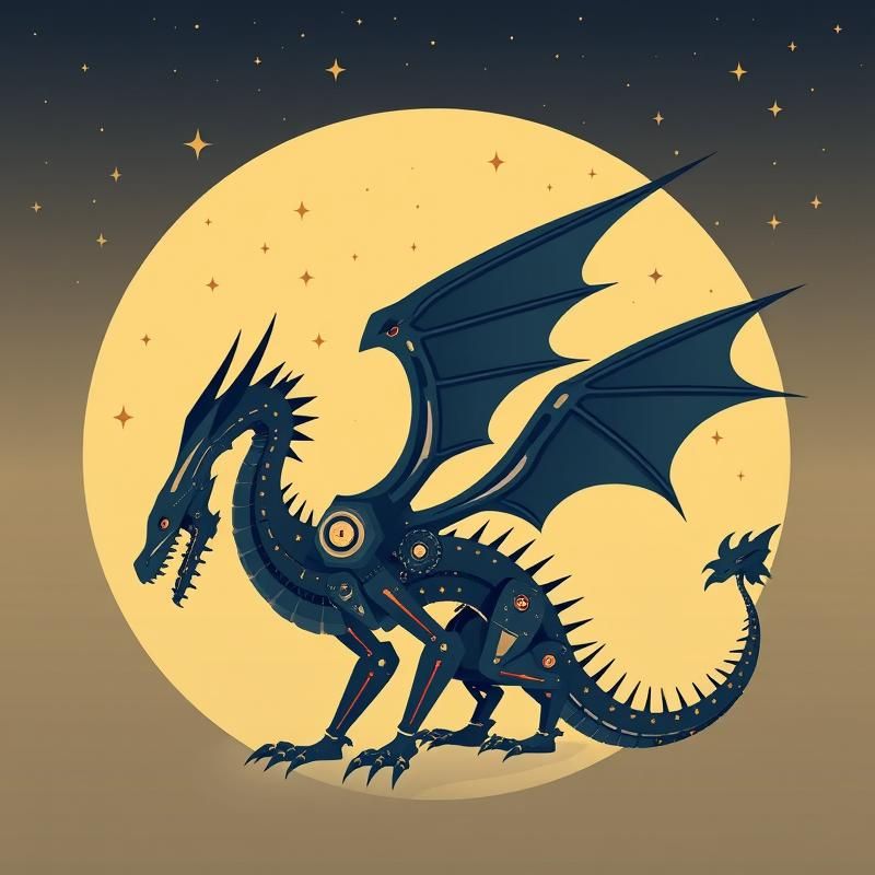 flat design style AI art