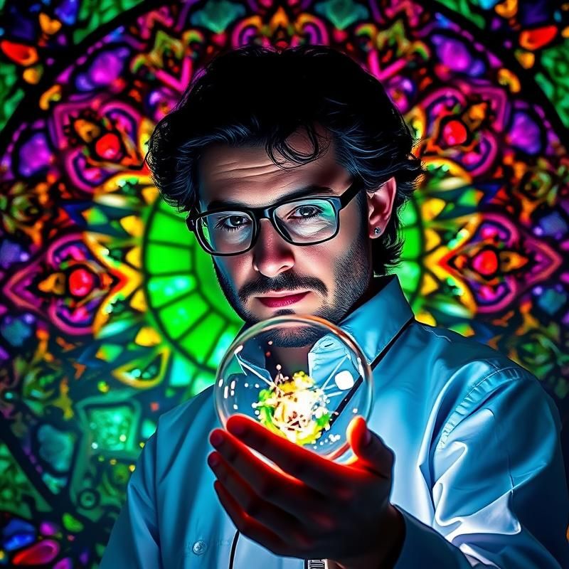 stained glass style AI art