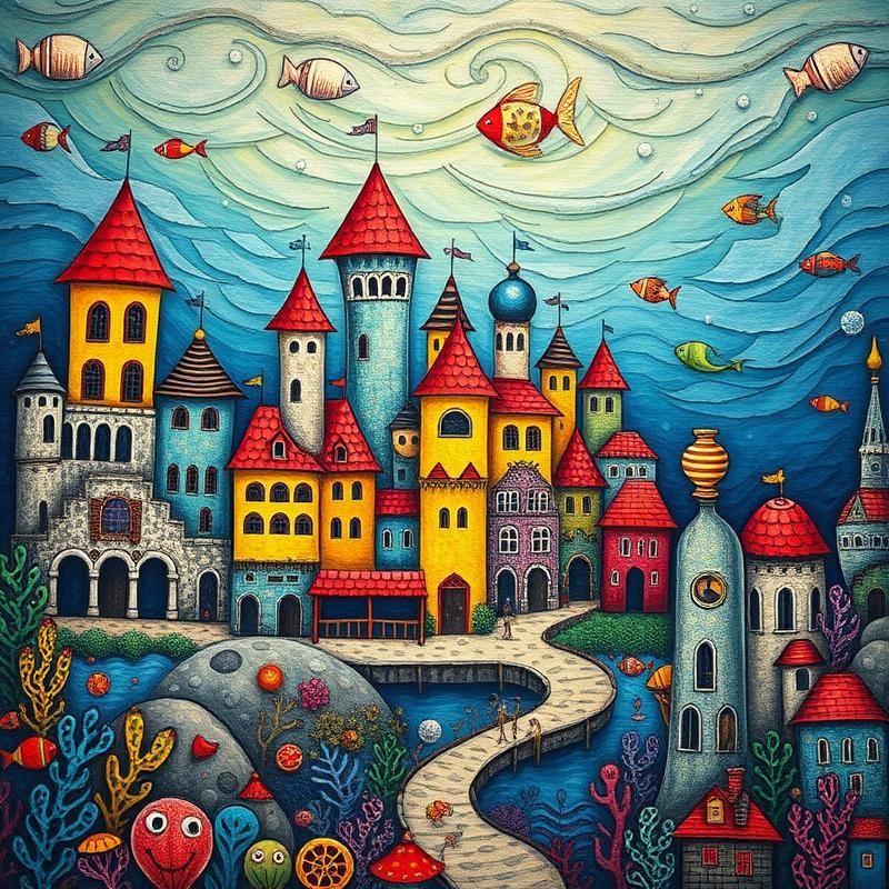 folk art style AI art