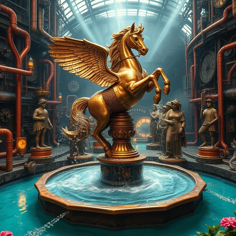 steampunk style AI art