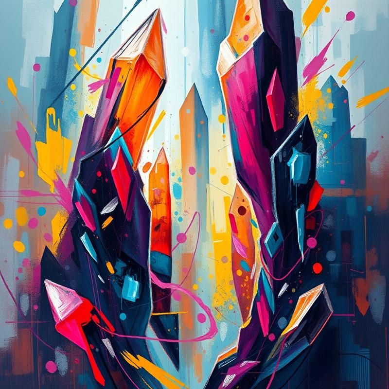 abstract expressionism style AI art