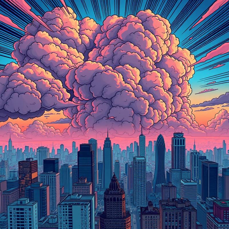 comic book style AI art