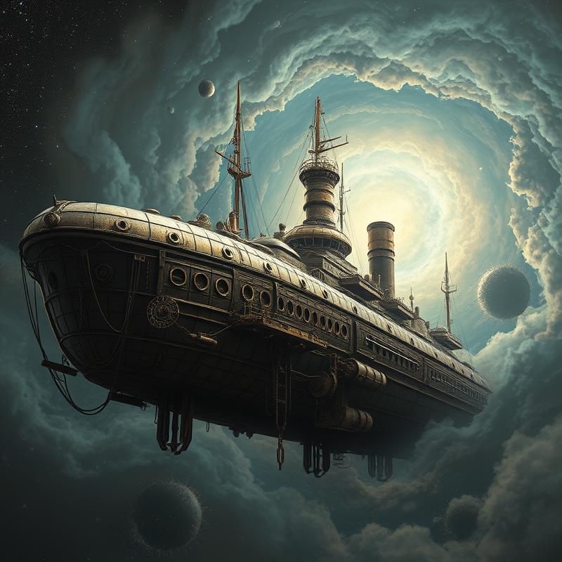 steampunk style AI art