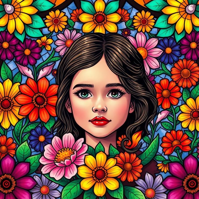 stained glass style AI art