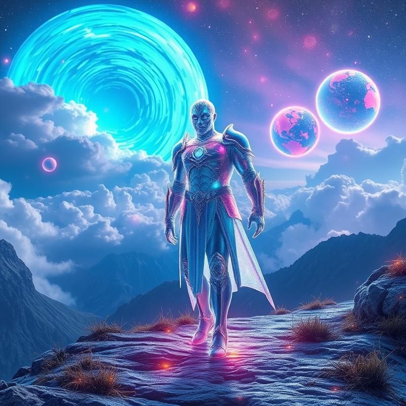 holographic style AI art