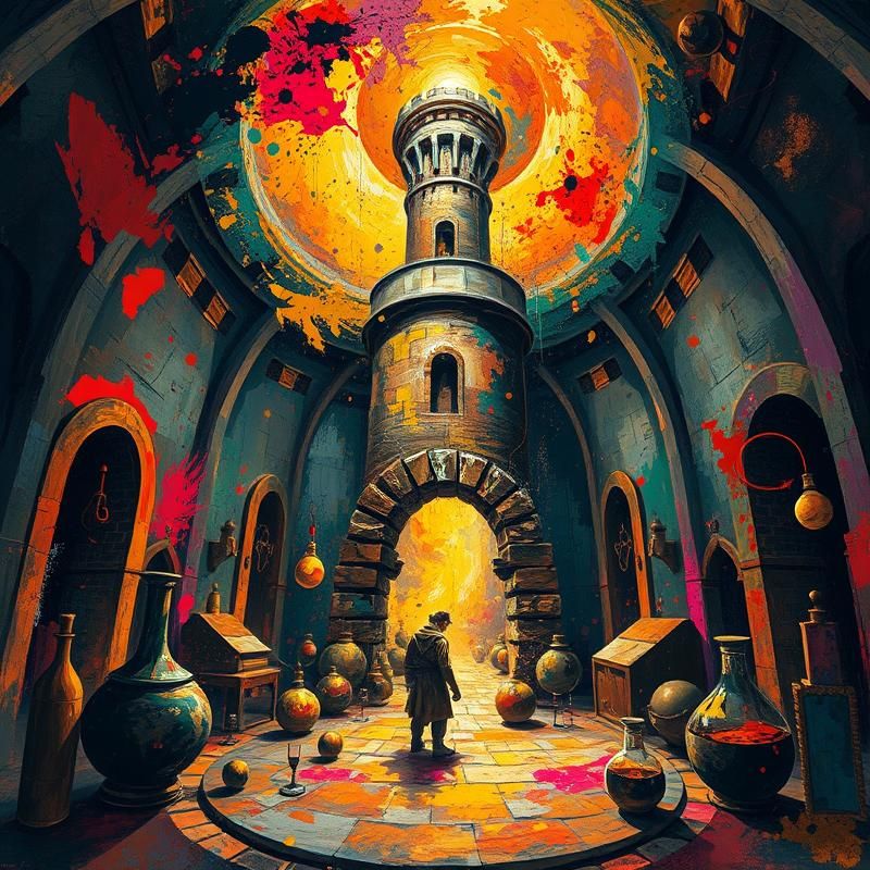 abstract style AI art