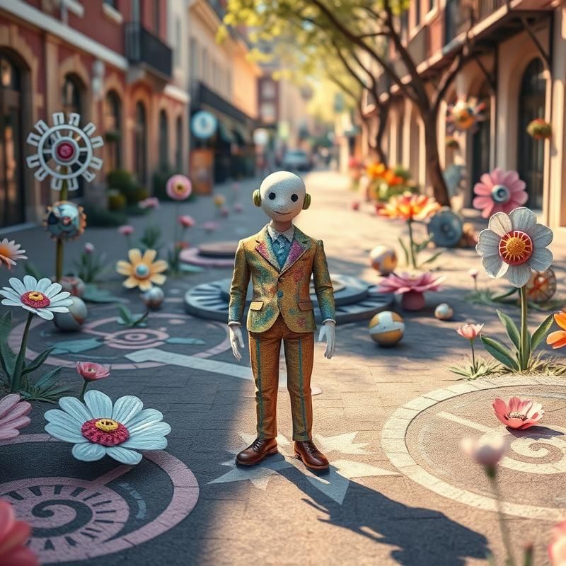 chalk art style AI art