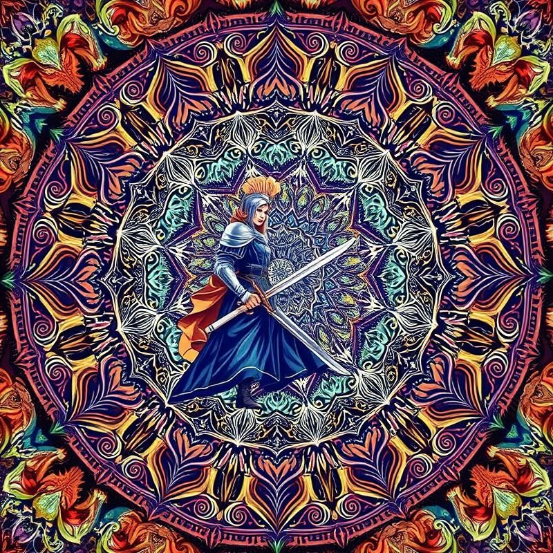 mandala style AI art