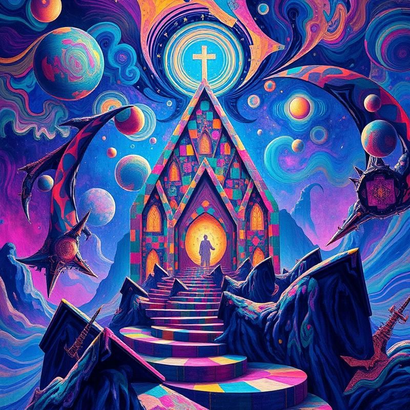 psychedelic style AI art