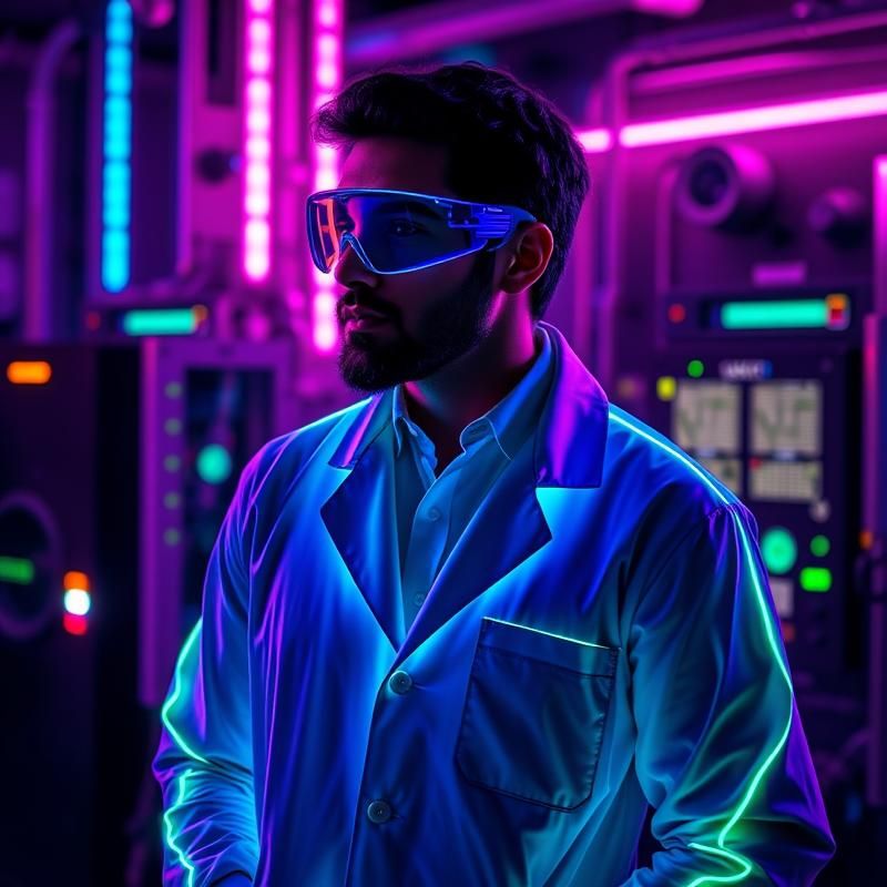 neon art style AI art