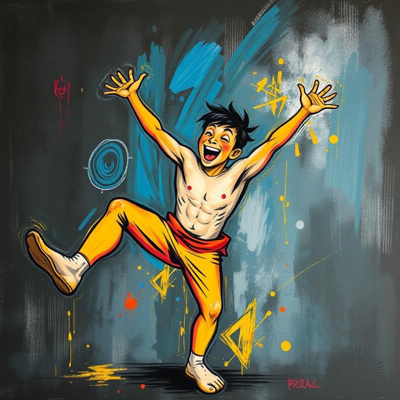 chalk art style AI art