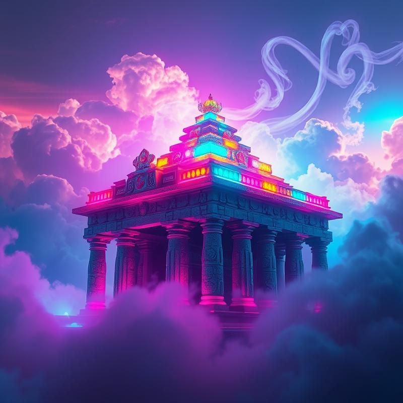 neon art style AI art