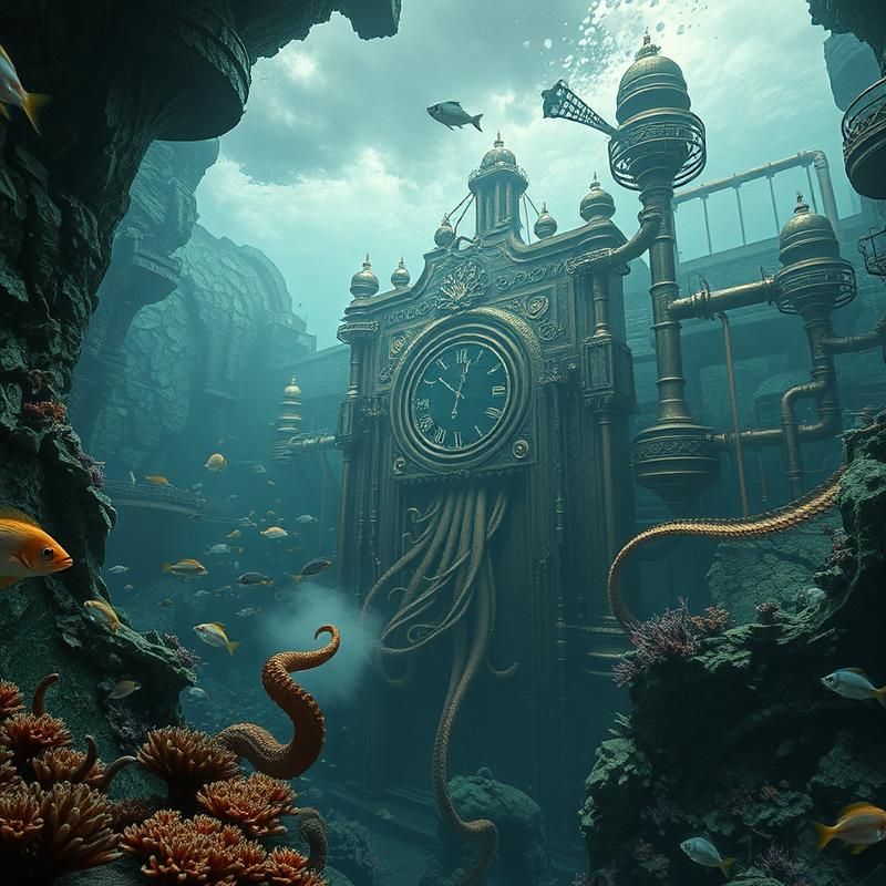 steampunk style AI art