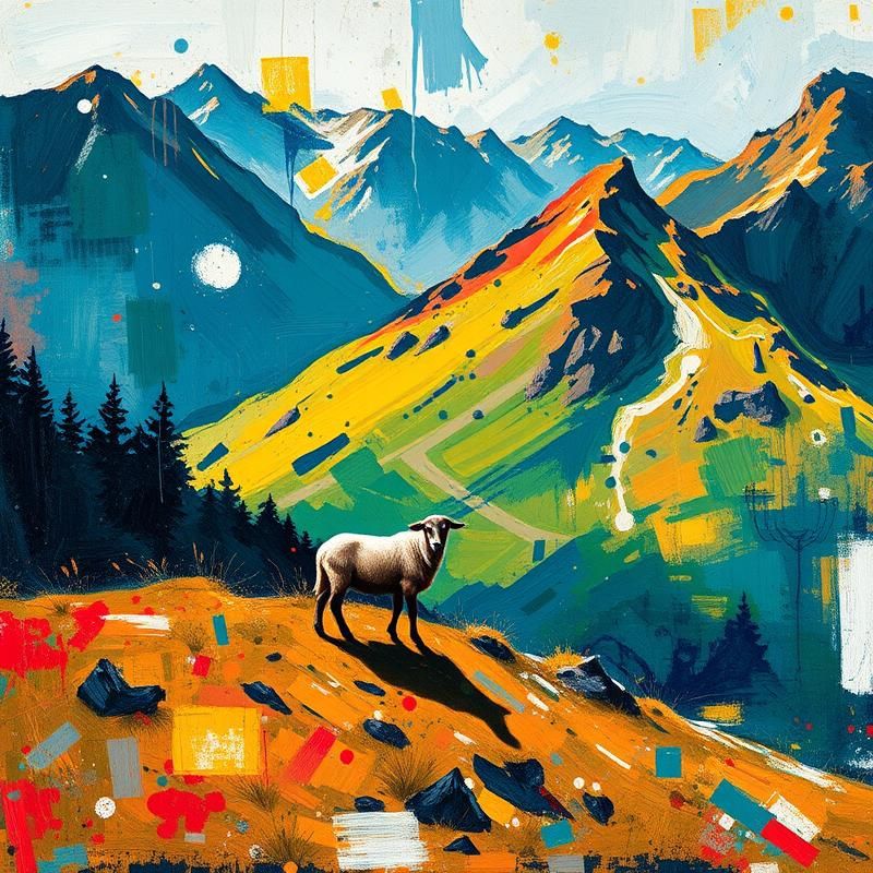 abstract expressionism style AI art