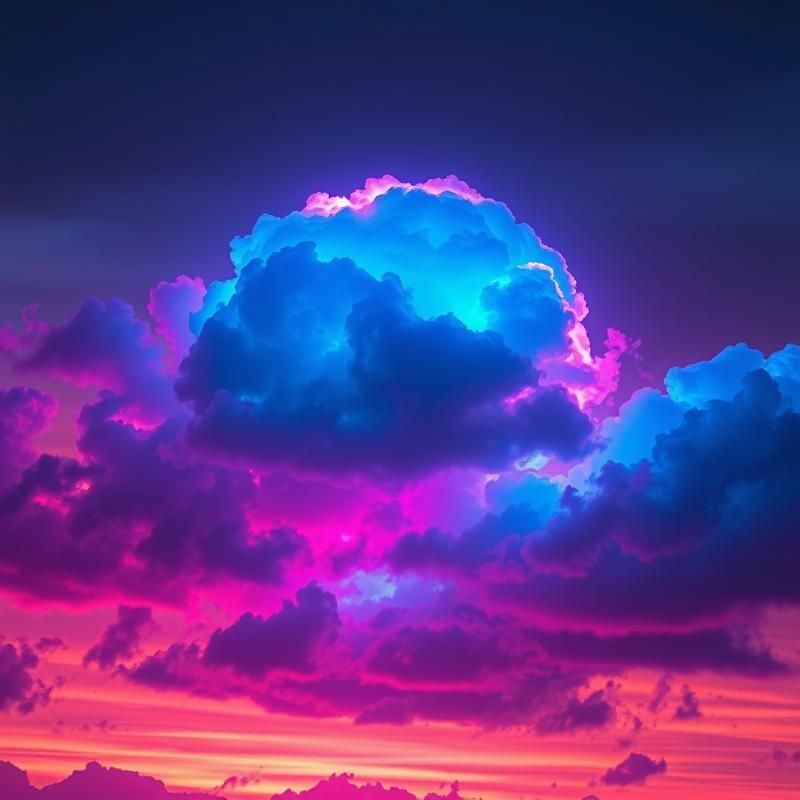 neon art style AI art