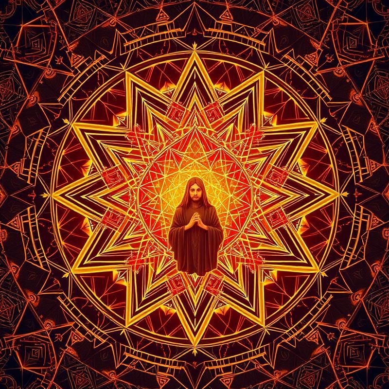 sacred geometry style AI art
