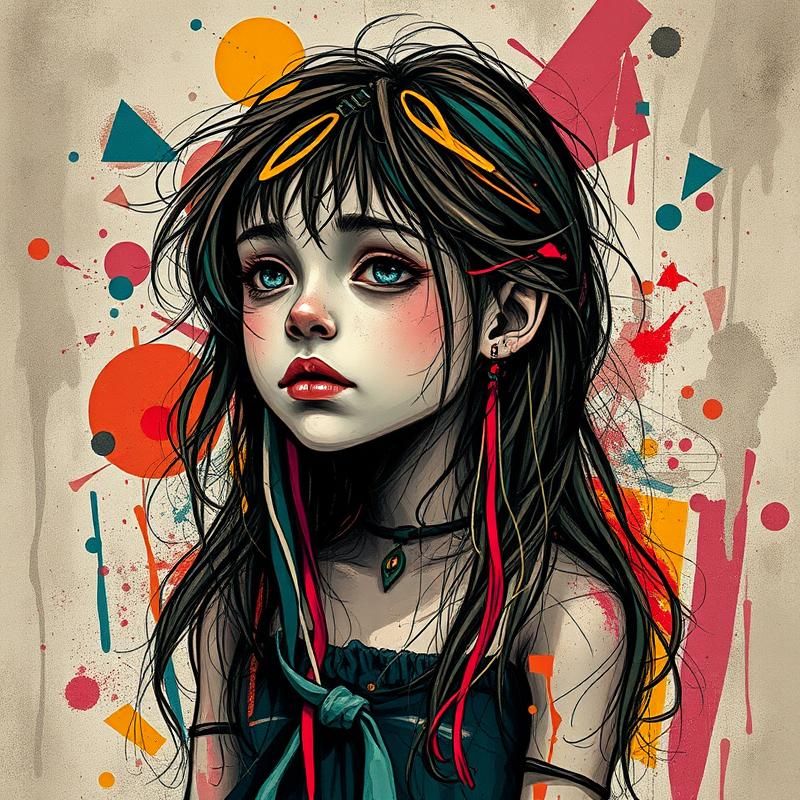art brut style AI art
