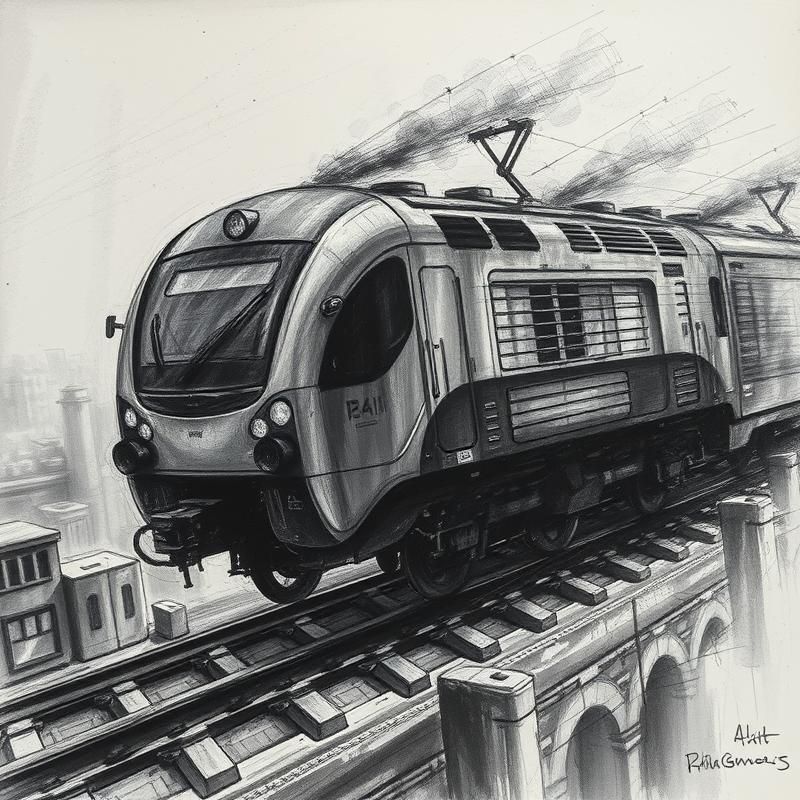 charcoal drawing style AI art