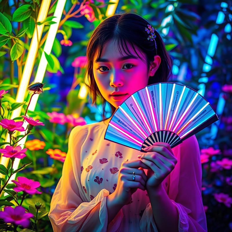 neon art style AI art